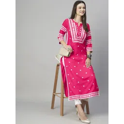 Anushansa Women Floral Embroidered Chikankari Kurta-picture-13