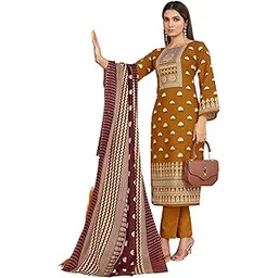 anusheet Women's Unstitched Cotton Suit Set with Printed Mal Dupatta | 2.5M Superfine Top + 2.25M Dyed Bottom + 2.10M Printed Dupatta (Noor Jahan 1498)-picture-43