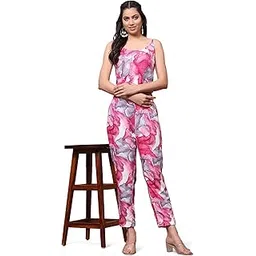 anushil Stylish Women's Co-ord Sets - Printed Crop Top With Pants and Blazer, 3peice Blazer Co-ord Set, Co-ord Top & Pant Set for Casual Wear (Pink, 2XL)-picture-54