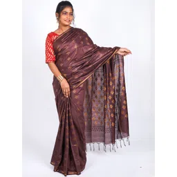 ANUTTARA Ethnic Motifs Woven Design Zari Bhagalpuri Saree-picture-10