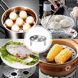 anuvya Round Egg Steamer Rack polishd Trivet image 4