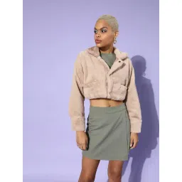 Anvi Be Yourself Beige Regular Fit Jacket-picture-10