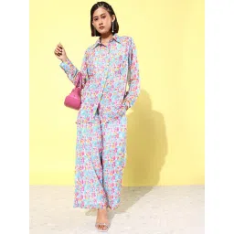 Anvi Be Yourself Blue & Pink Floral Print Co-Ord Set-picture-30