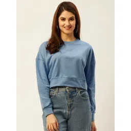 Anvi Be Yourself Blue Boxy Fit Sweatshirt-picture-29