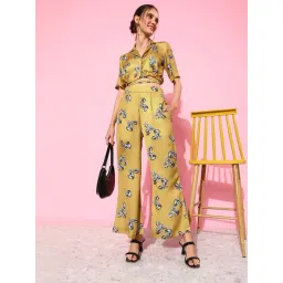 Anvi Be Yourself Mustard Floral Print Top With Palazzos-picture-17