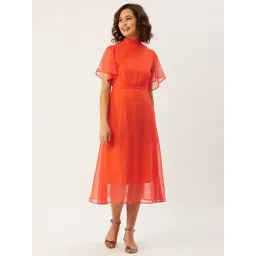 Anvi Be Yourself Orange A-Line Dress-picture-36