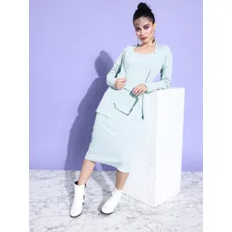 ANVI Be Yourself Women Striped Long Sleeves Open Front Shrug-picture-26