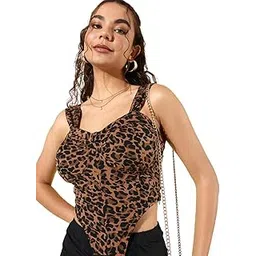 Anvi Be Yourself Women's Solid Sleeveless Sweetheart Neck Strappy Asynmetric Scuba Top || Women Scuba Shoulder Strap Fitted Casual Top-picture-13