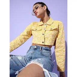 Anvi Be Yourself Yellow Floral Print Jacket-picture-28