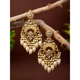 Anvik Gold Plated Contemporary Mother Of Pearl Chandbalis-picture-27