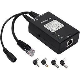 ANVISION Active Gigabit PoE Splitter Adapter with Multi-Size Tips, 10/100/1000Mbps IEEE 802. 3af Compliant, DC 5V 9V 12V Power Output for IP Camera Wirelss AP Voip Phone-picture-22