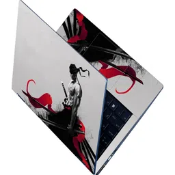 Anweshas Full Body Laptop Skin Sticker - Roronoa Zoro Red Self Adhesive Vinyl Laptop Decal 15.6-picture-45