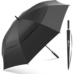 anycho 60inch Double Layer Big Umbrella for Men, Auto Open with Windproof Technology, Waterproof, and Extra Wind Resistance - Ideal for 3-4 People-picture-56