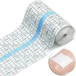 Anzailala Transparent Stretch Adhesive Bandage Clear Waterproof Bandages Dressing Tape for Shower Tattoos(15cm * 2 m)-picture-25