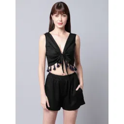 aoba Erotissch Black Beachwear Co-Ord Set-picture-15
