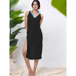 aoba Erotissch Black Polyester Beachwear Cover Up Dress-picture-25