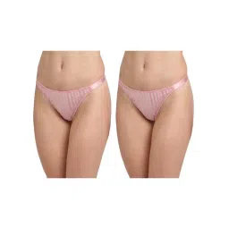 aoba Erotissch Pack Of 2 Light Pink Self Design Thongs-picture-41
