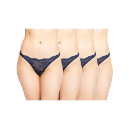 aoba Erotissch Pack Of 4 Blue Lace Thongs-picture-12