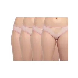 aoba Erotissch Pack Of 4 Peach Lace Bikini-picture-19