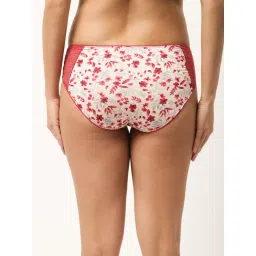 aoba Erotissch Pack Of 4 White & Pink Floral Print Thongs image 3