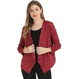 aol Women's Light Winter Self-Design Acrylic Shrug-picture-53