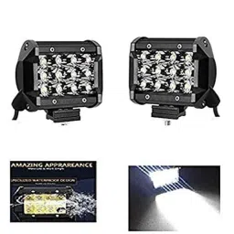 AOW 12 LED Fog Light/Work Light Bar Spot Beam Off Road Driving Lamp 36W Cree - Set of 2 Pieces (with Switch) for Honda Aviator-picture-24
