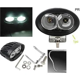 AOW (20W) Oval Projector Fog Light Auxiliary Spot LED Light Off-Road Driving Lights LED Fog Lights for TVS Star City (Single)-picture-29