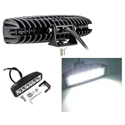 AOW 6 Led Bar White Auxillary Car Fog Lamp, Spot Lamp 18W (Pack of 2) For Toyota Corolla-picture-48