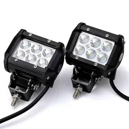AOW 6 LED Super Bright Spot Light Fog Lamp (Pack of 2) for KTM Duke 390 with Handle Bar Mounting On-Off Switch-picture-11
