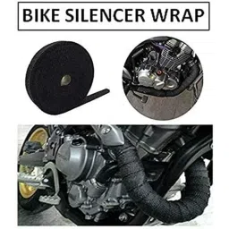 AOW Black Silencer Wrap Bike Exhaust Shield Universal for All Bikes (Length : 3 Mtrs) W-80-picture-14