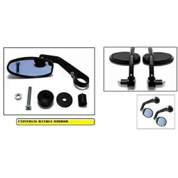 AOW Handle Bar End Side Mirror Rear View Ovel Mirror for Honda Dio (Set of 2)-picture-39