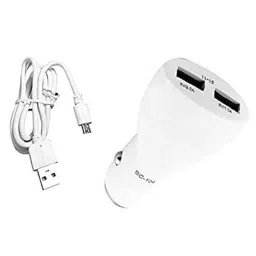 AOW LED Car USB Charger Dual Car Mobile Charge 3.0A with Cable for Maruti Suzuki Zen-picture-27