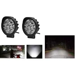 AOW LED Small Round Auxiliary Bike Fog Lamp Light Assembly White (Set of 2) with Switch Universal for Bikes R-3-image-20