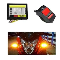 aow Meenu Arts Universal Bike Hazardious Flasher Relay with Switch for All LED/Bulb Indicators W-28-picture-47