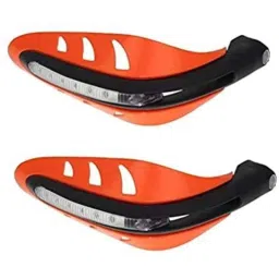 AOW Motorcycle Handguards with Led Light for 7/8 inch Grips - 300 * 140 * 110mm (Orange) for Honda CB Shine SP-picture-39