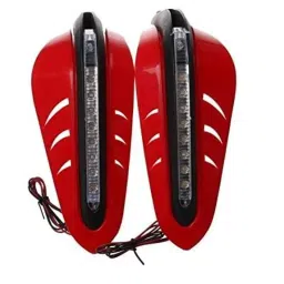 AOW Motorcycle Handguards with Led Light for 7/8 inch Grips - 300 * 140 * 110mm (Red) for KTM Duke RC 200-picture-29