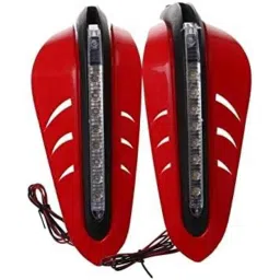 AOW Motorcycle Handguards with Led Light for 7/8 inch Grips - 300 * 140 * 110mm (Red) for Yamaha Saluto-picture-15