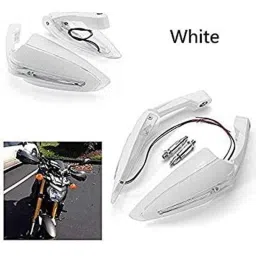 AOW Motorcycle Handguards with Led Light for 7/8 inch Grips - 300 * 140 * 110mm (White) Folding Type Universal for All Bikes TY-03-picture-27