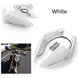 AOW Motorcycle Handguards with Led Light for 7/8 inch Grips - 300 * 140 * 110mm (White) Folding Type Universal for All Bikes TY-15-picture-25
