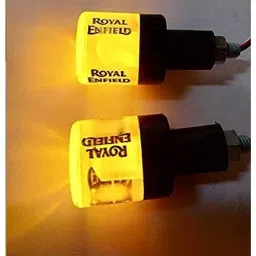 AOW (Orange) Handle Bar End Dual Led Crystal Side Indicator Lights for Royal Enfield Models K-6.24(Set of 2)-picture-28