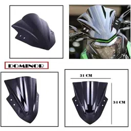 AOW Type-20Premium Quality Visor Glass for Bajaj Dominor (Black) image 1