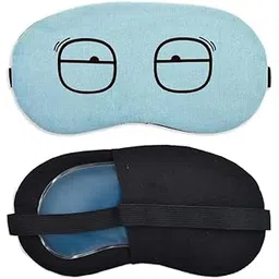 aoxeria Printed Eye Mask For Sleeping Men Women With Cooling Gel For Night Deep Sleep, Puffy Eye'S, Dark Circles,(Free Ear Plugs).-picture-15