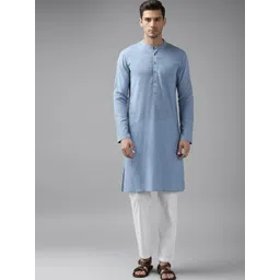 APEKTRA Mandarin Collar Cotton Kurta-picture-35