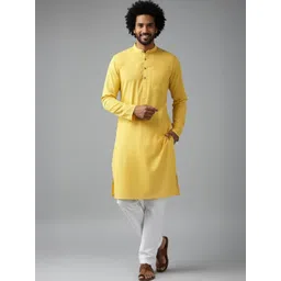 APEKTRA Mandarin Collar Long Sleeves Pure Cotton Straight Kurta-picture-25
