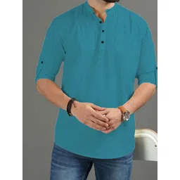 APEKTRA Men Cotton Mandarin Collar Kurta-picture-10