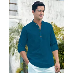 APEKTRA Men Full Sleeves Slim Fit Short Kurta-picture-39