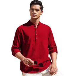 APEKTRA Men Mandarin collar Short Kurta-picture-14