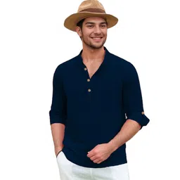 APEKTRA Men Mandarin Collar Slim Fit Short Kurta-picture-17