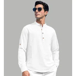 apektra Men Solid Cotton Blend Straight Kurta-picture-13