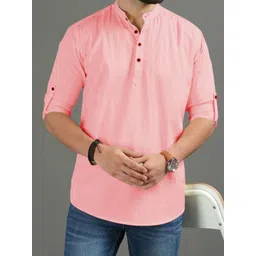 APEKTRA Men Solid Regular Above Knee Kurta-picture-27